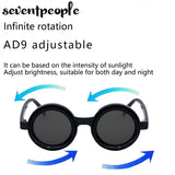 Polarized Small Frame Round Sunglasses Men New ND9 Adjustable Dimming Glasses Driving Fishing UV400 ND Filter Lenses For Male