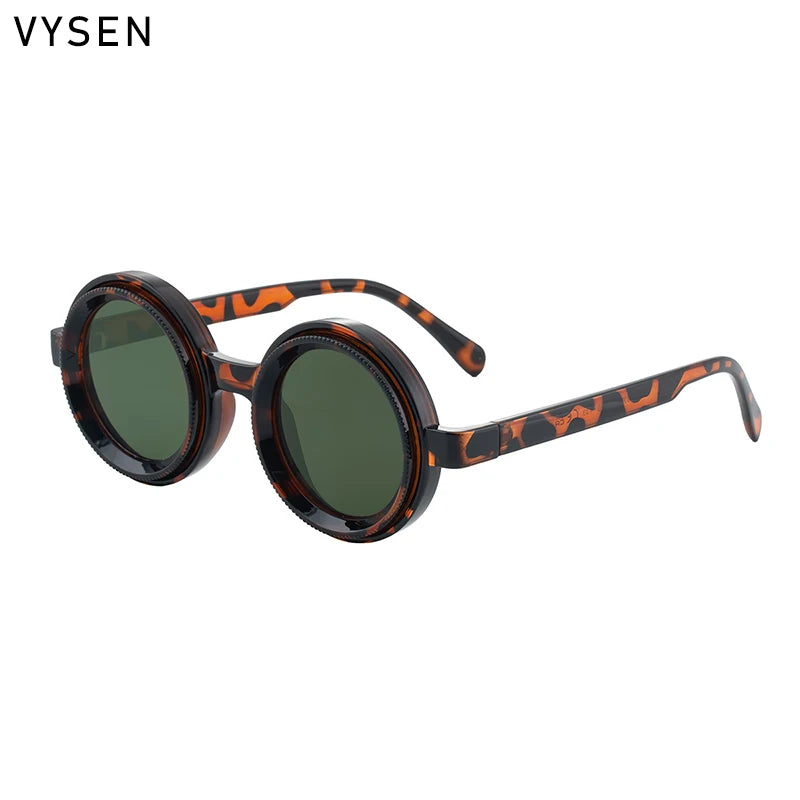 Steampunk Polarized Small Frame Round Adjustable Light Sunglasses ND9 Dimming Sun Glasses Outdoor Shades Fishing Driving Eyewear